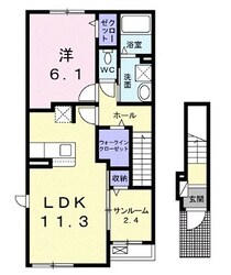 尾上の松駅 徒歩13分 2階の物件間取画像